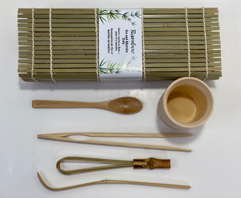 6 piece Bamboo Matcha Set OptimumZeal.com