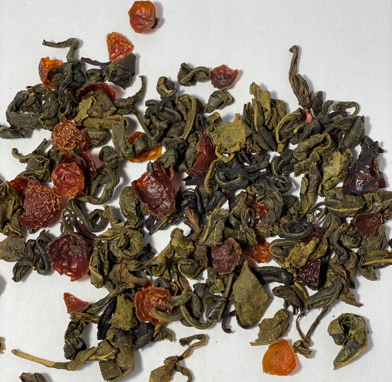 Pomegranate Hibiscus Flavored Green Tea OptimumZeal.com