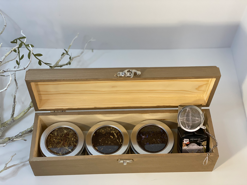 Three Tea caddy Gift box OptimumZeal.com